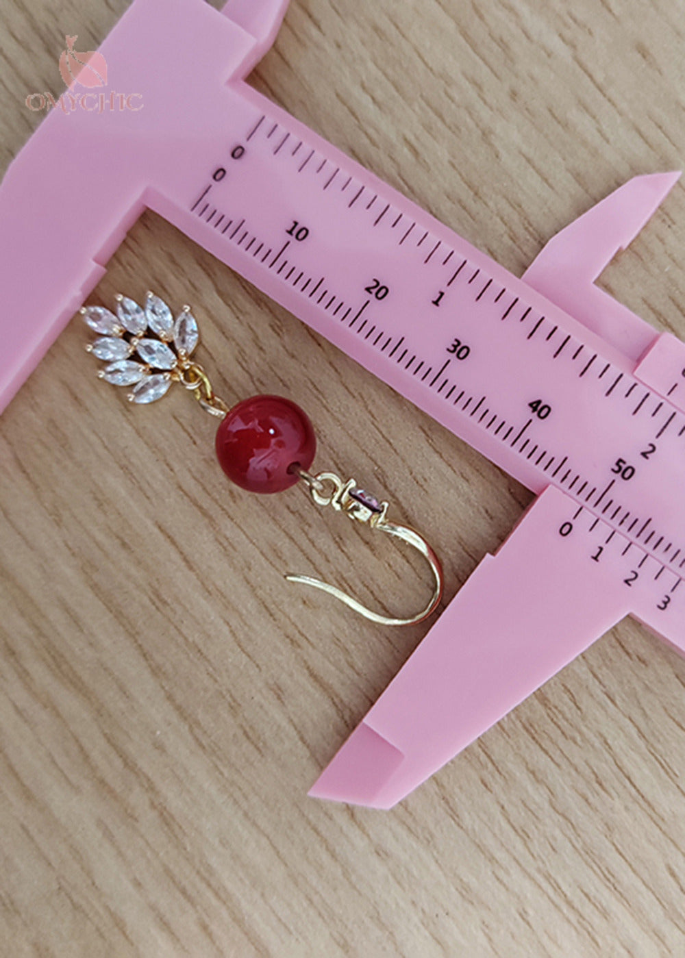 Chic Red Crystal Sparkling Drop Earrings