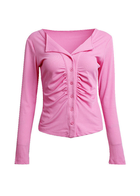 Chic Rose Wrinkled High Elasticity Tight Fitting Sports Cardigan