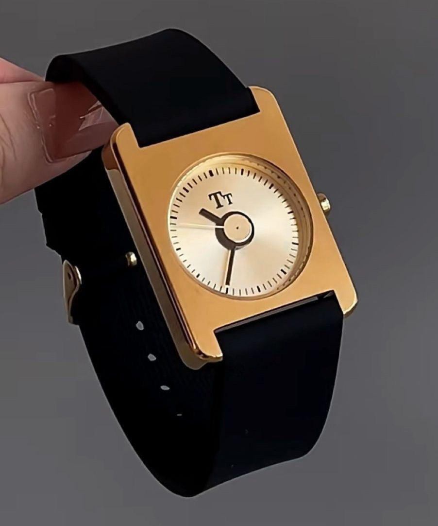 Chic Silk Silicone Rubber Quartz Movement Square Watches