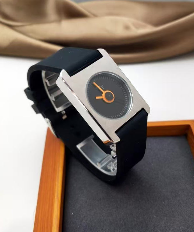 Chic Silk Silicone Rubber Quartz Movement Square Watches