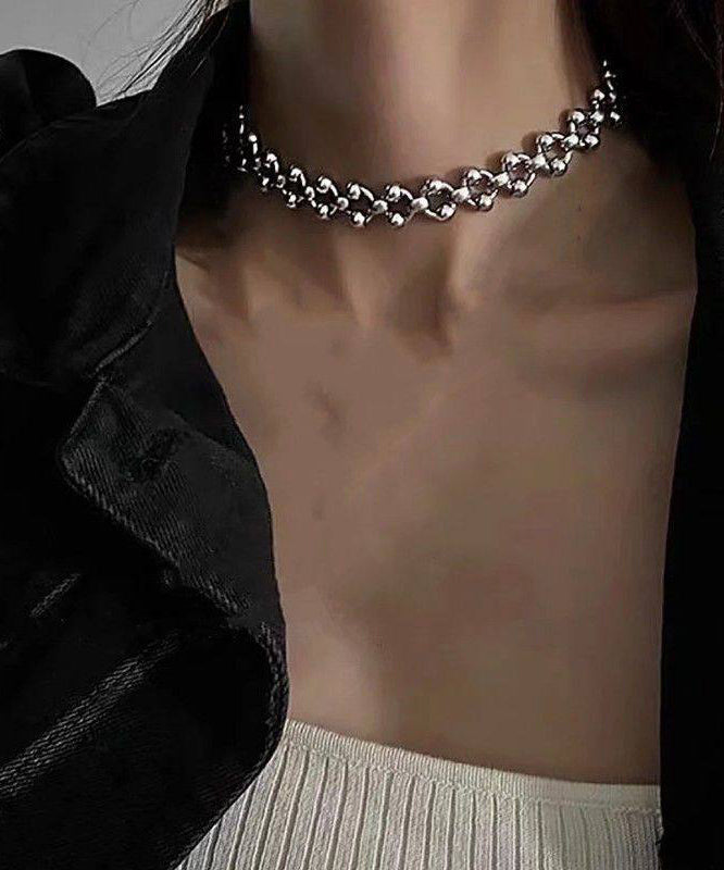 Chic Silk Stainless Steel Hollow Out Chain Necklace - Omychic