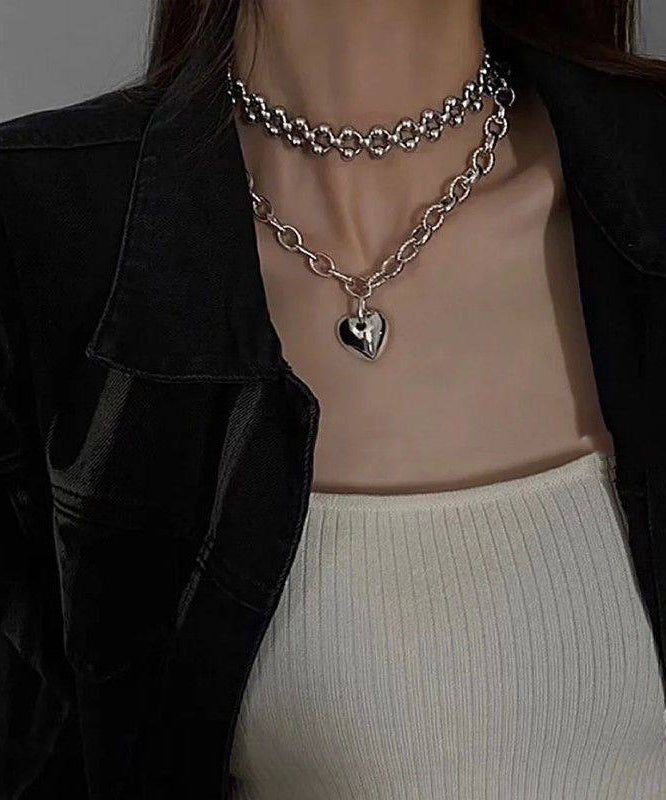 Chic Silk Stainless Steel Hollow Out Chain Necklace - Omychic