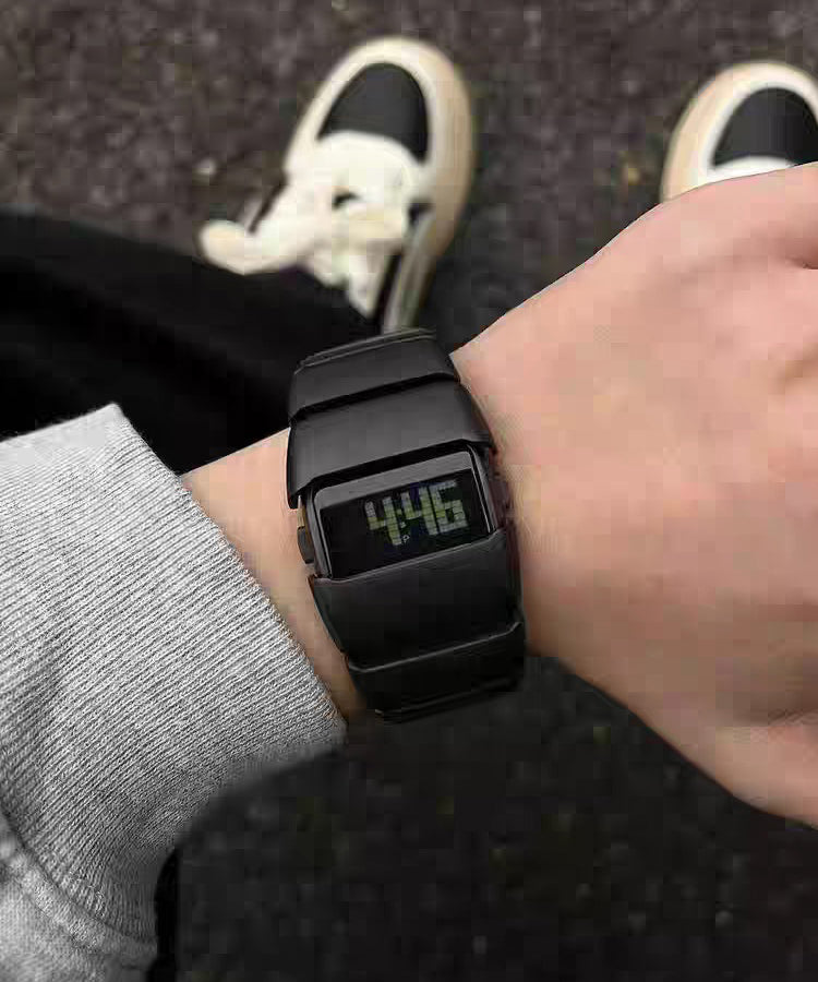 Chic Silk Stainless Steel Square Electronic Men Watches - Omychic