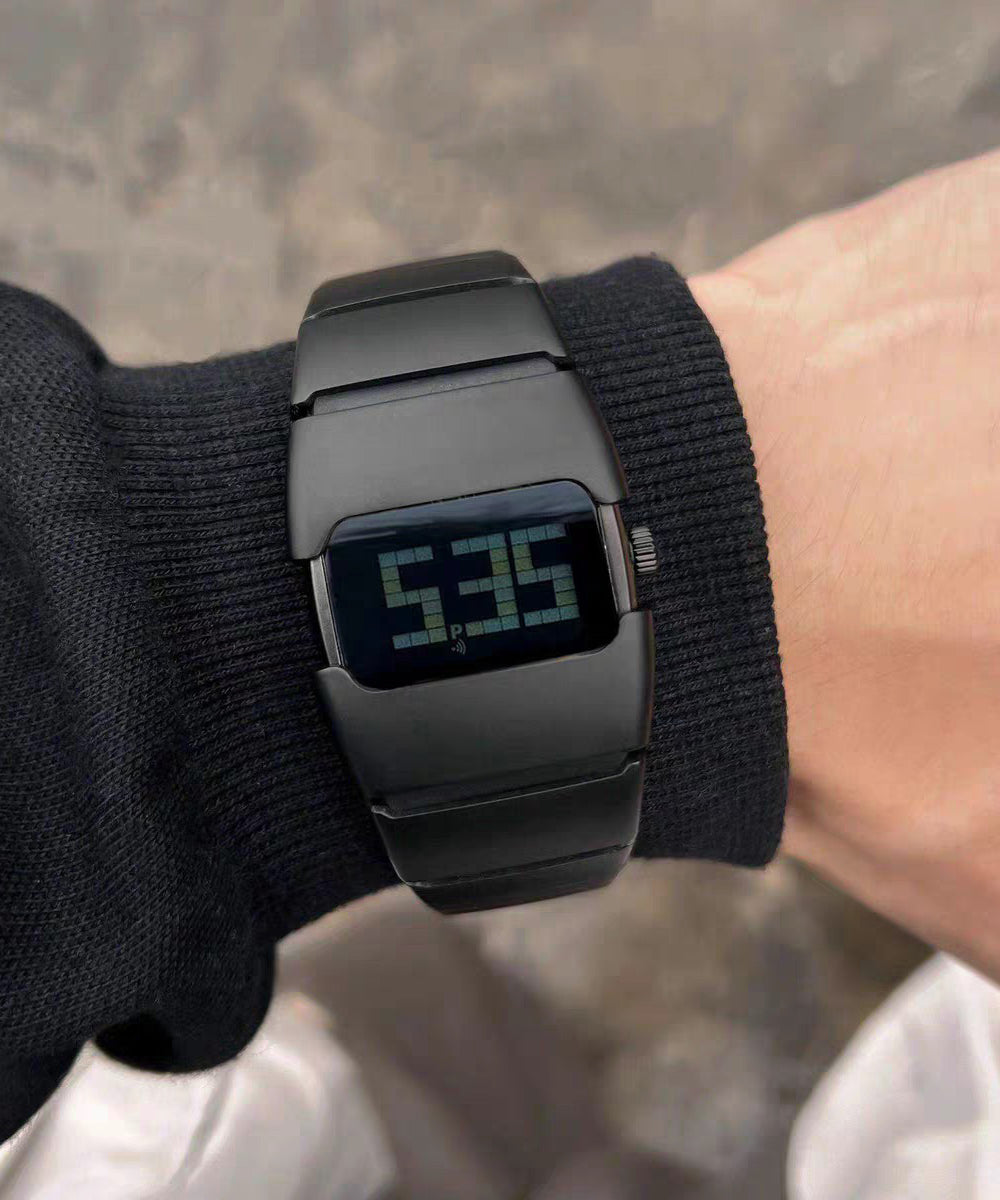 Chic Silk Stainless Steel Square Electronic Men Watches - Omychic