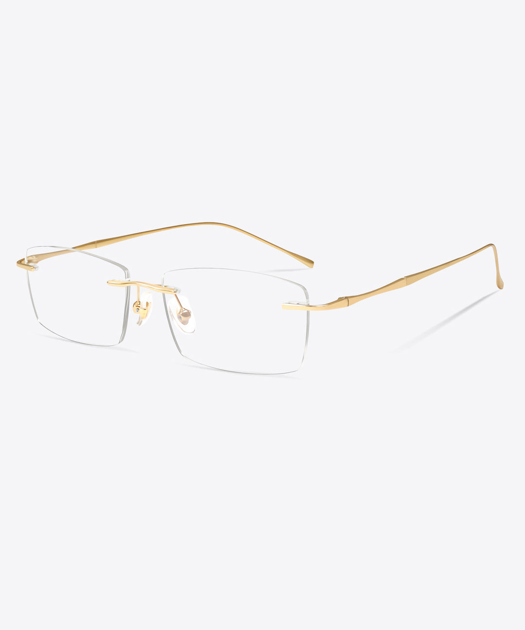 Chic Silk Titanium Alloy Squar Rimless Reading Glasses