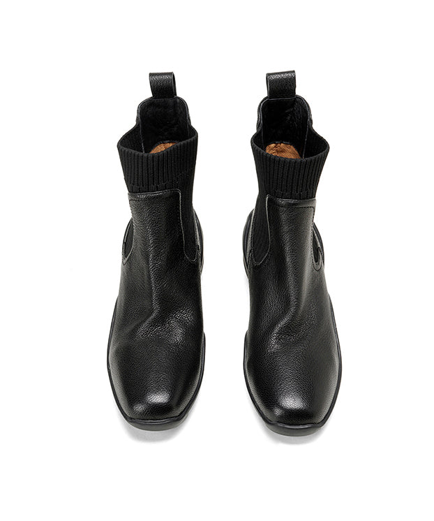 Chic Splicing Comfy Boots Brown Sheepskin