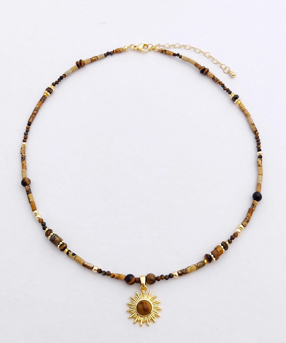 Chic Tungsten steel Gem Stone Pendant Necklace