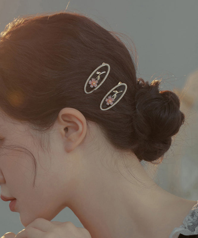 Chinese Style Black Alloy Pearl Resin Hairpin