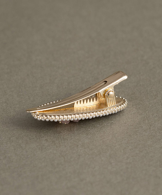Chinese Style Black Alloy Pearl Resin Hairpin