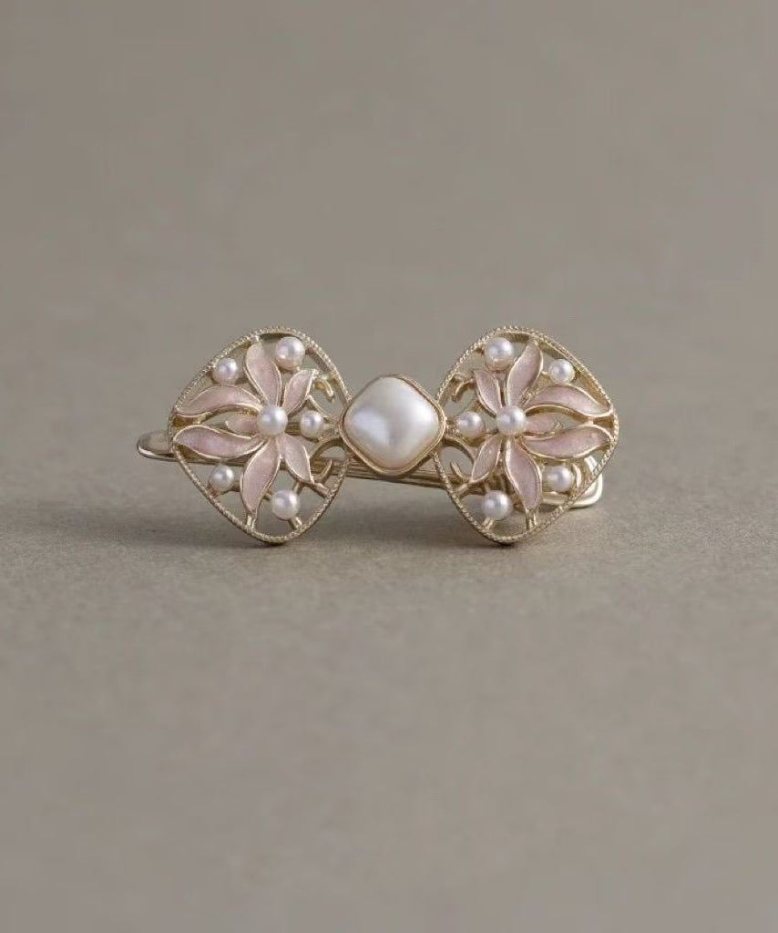 Chinese Style Blue Alloy Pearl Hollow Out Hairpin
