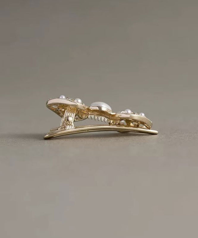 Chinese Style Blue Alloy Pearl Hollow Out Hairpin
