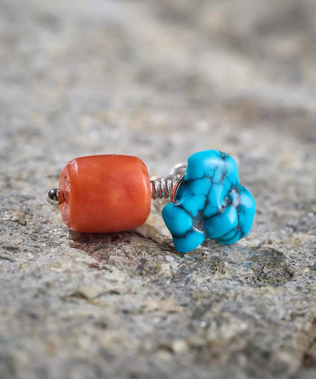 Chinese Style Colorblock Alloy Turquoise Drop Earrings - Omychic