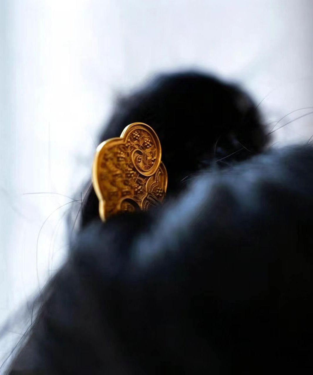 Chinese Style Gold Alloy Ruyi Pattern Hairpin