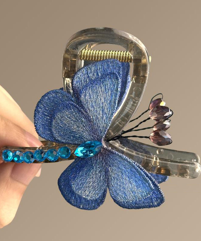 Chinese Style Green Acrylic Zircon Embroidery Butterfly Hairpin