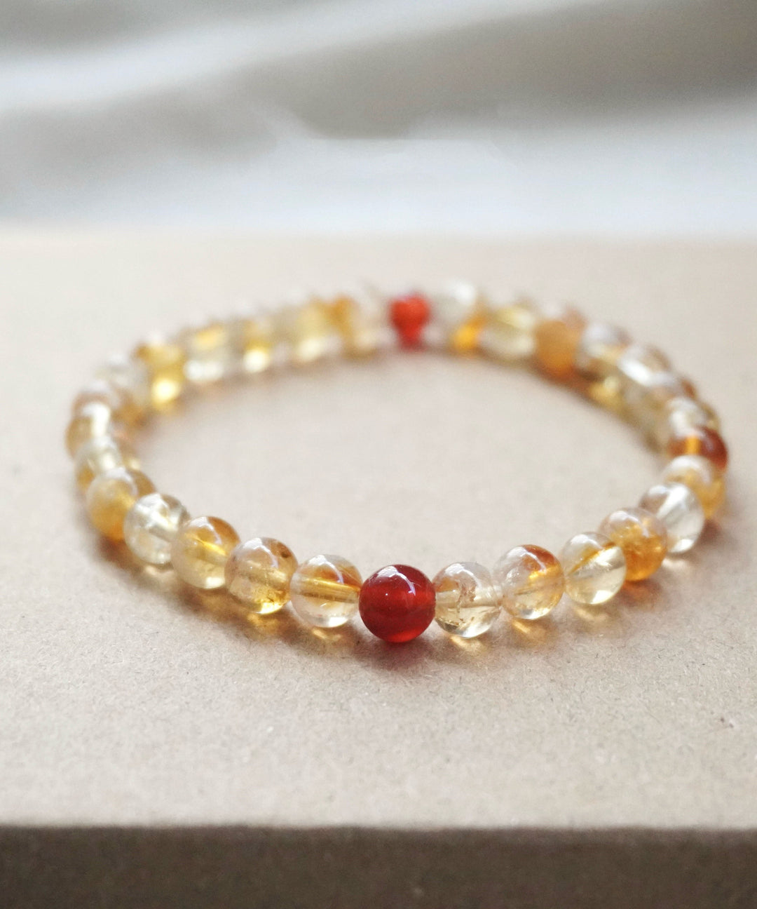 Chinese Style Natural Yellow Crystal Bracelet