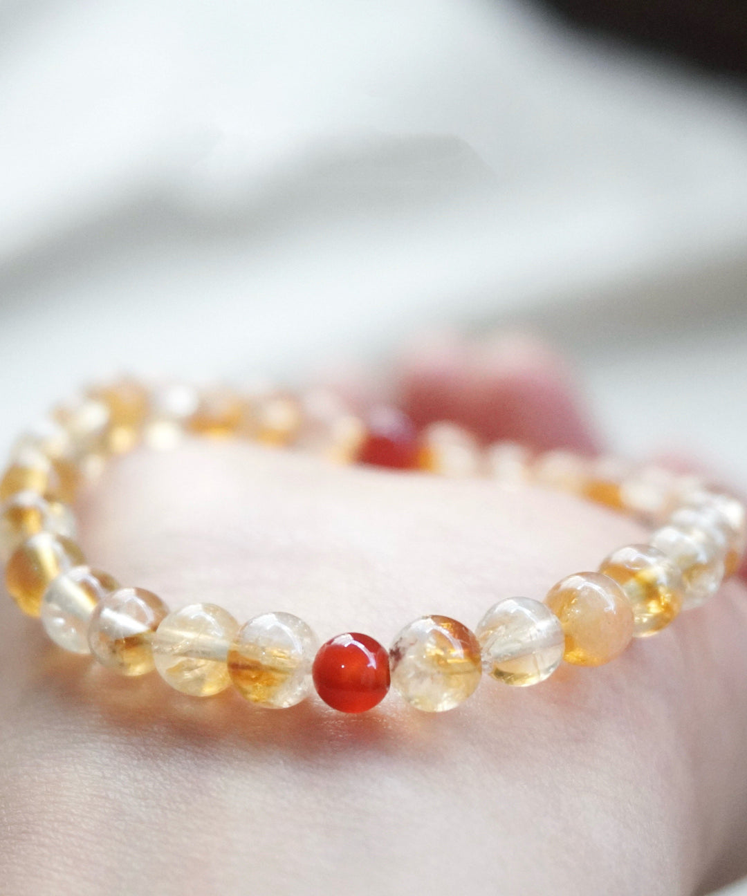 Chinese Style Natural Yellow Crystal Bracelet