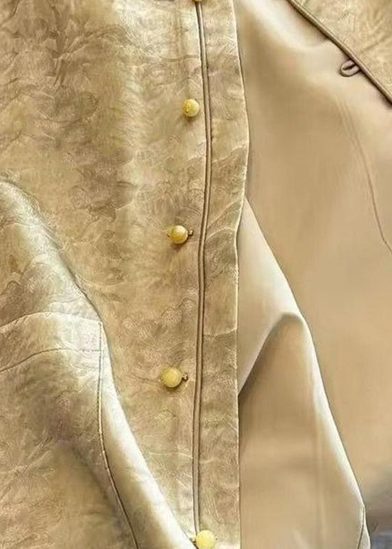 Chinese Style Yellow O-Neck Pockets Patchwork Waistcoat Sleeveless