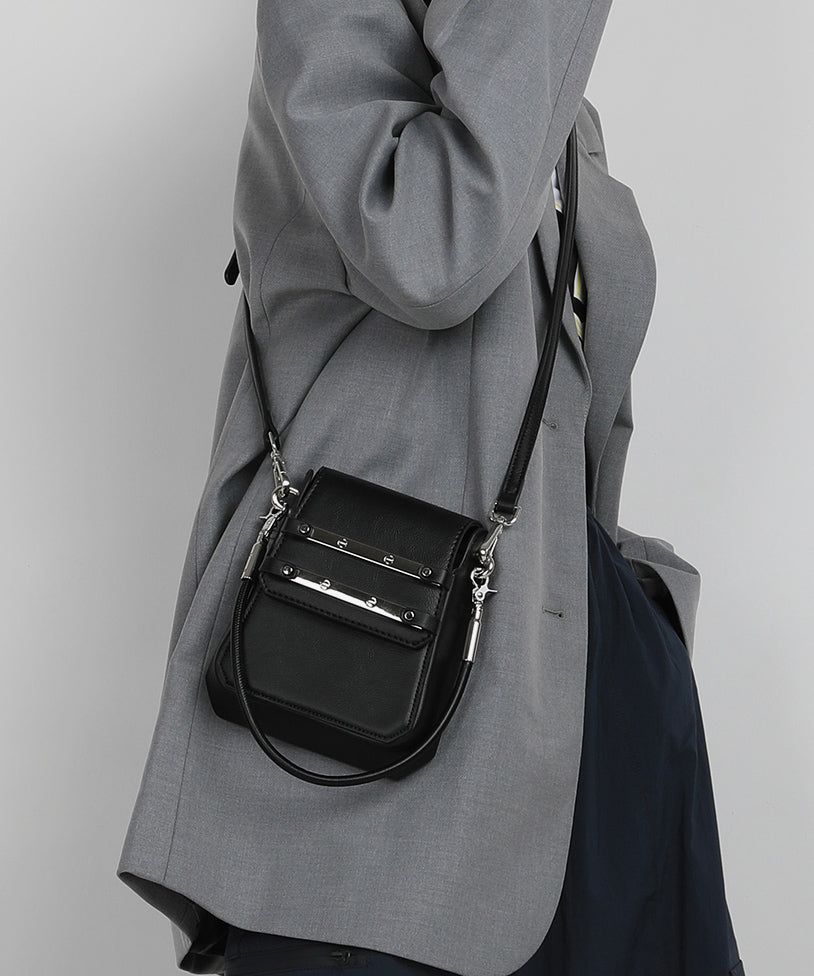 Classy Black CrossBody Solid Durable Faux Leather Women Phone Pouch