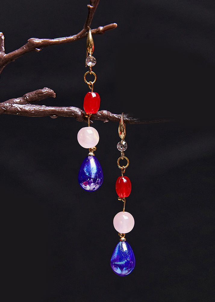 Classy Blue Water Droplet Acrylic Drop Earrings - Omychic