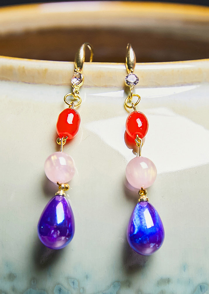 Classy Blue Water Droplet Acrylic Drop Earrings - Omychic