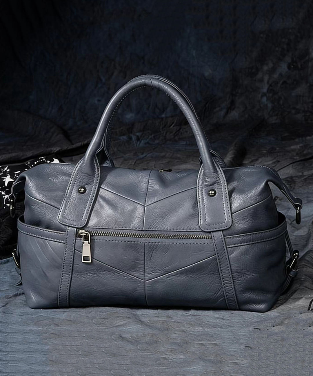 Classy Brown Large Capacity Calf Leather Tote Bag