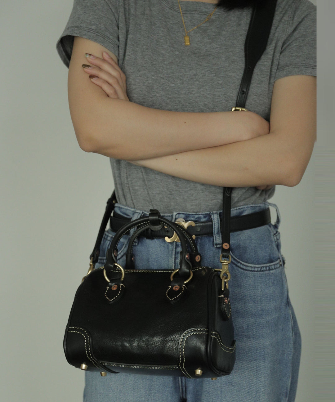 Classy Brown Patchwork Solid Durable Leather Tote Handbag