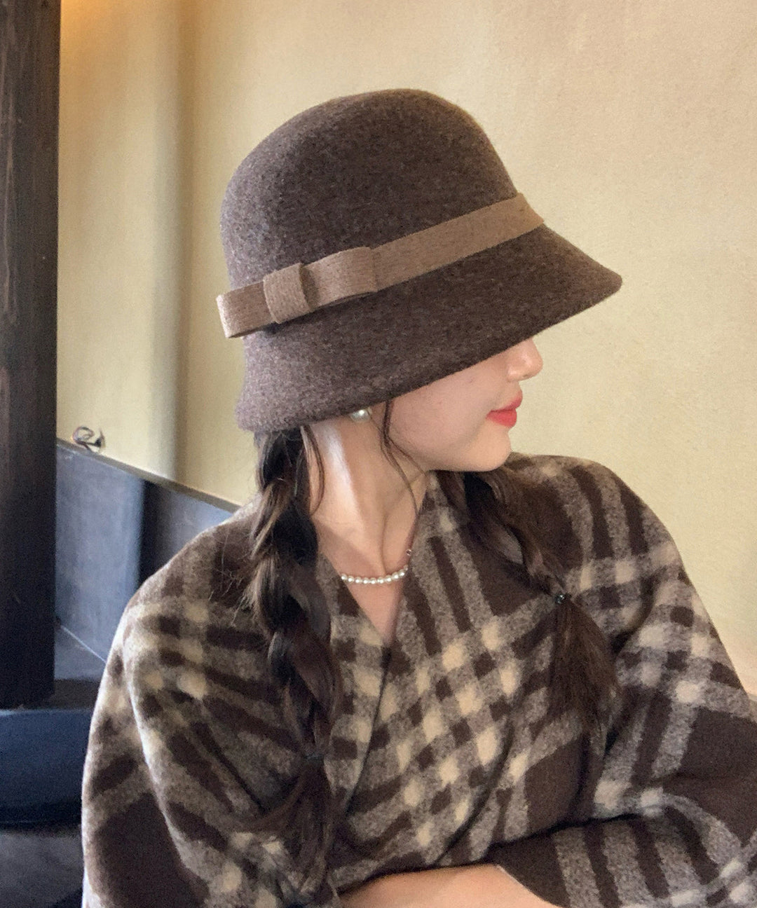 Classy Coffee Cozy Warm Woolen Bucket Hat