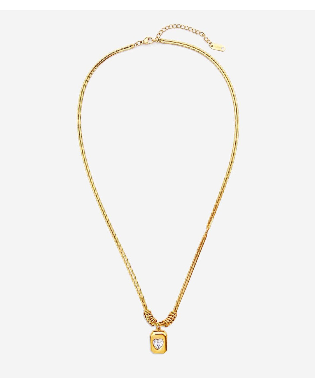 Classy Golden High Quality Zircon Tungsten Steel Lariat Necklace