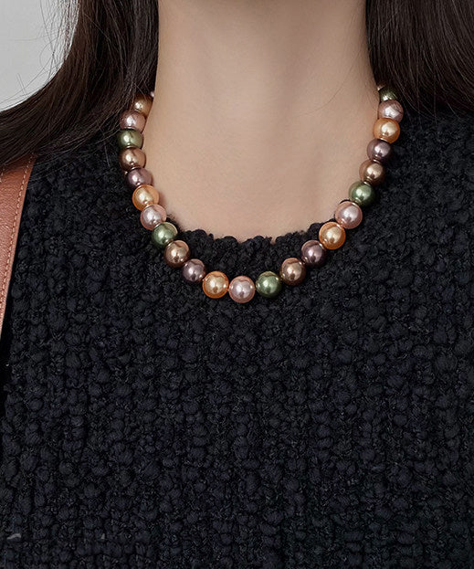 Classy Multicolour Pearl High Quality Collar Necklace - Omychic