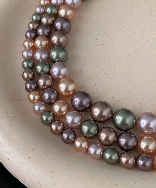 Classy Multicolour Pearl High Quality Collar Necklace - Omychic