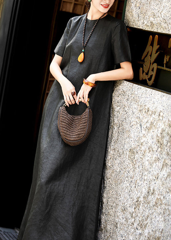 Classy Purple Oversized Silk A Line Dresses Summer