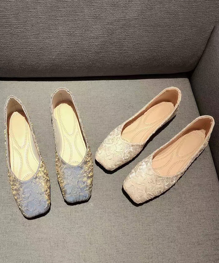 Classy Splicing Comfortable Penny Loafers Blue Satin