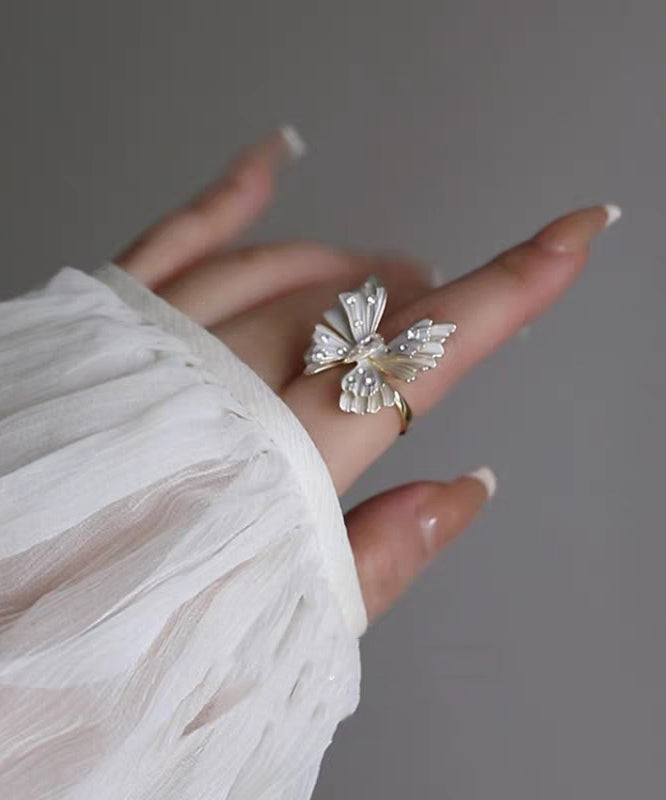 Classy White Copper Zircon Butterfly Brooches - Omychic