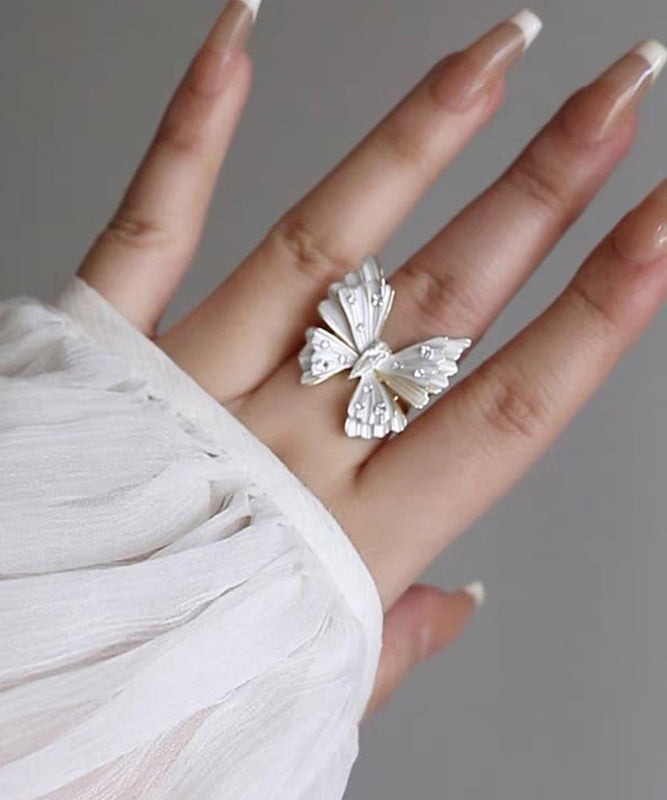 Classy White Copper Zircon Butterfly Brooches - Omychic