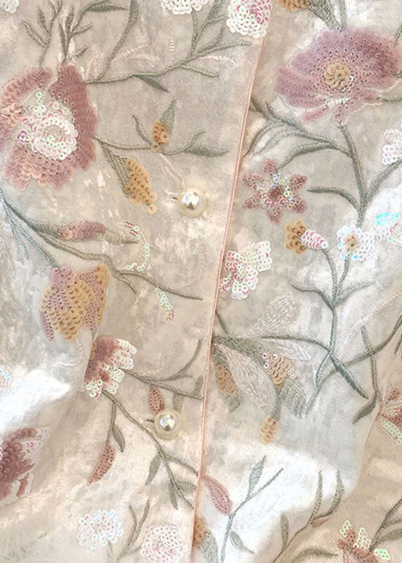 Classy White Embroidered Fuzzy Fur Fluffy Patchwork Waistcoat Fall