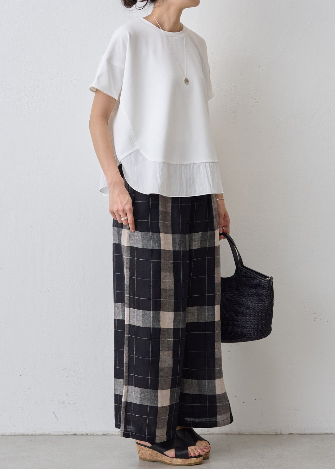 Classy White Oversized Patchwork Cotton Tank Summer