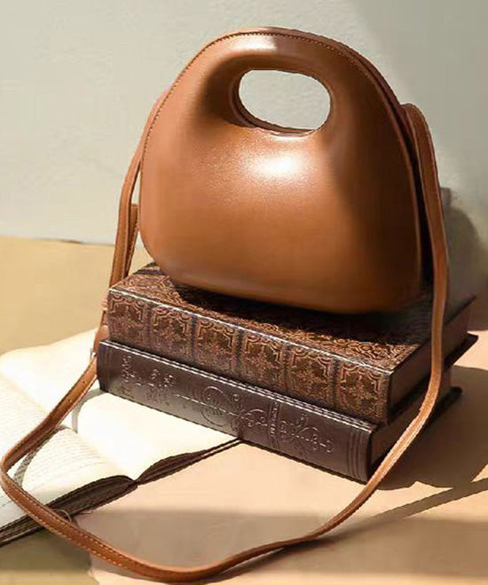 Classy Yellow Faux Leather Versatile Durable Round Bag