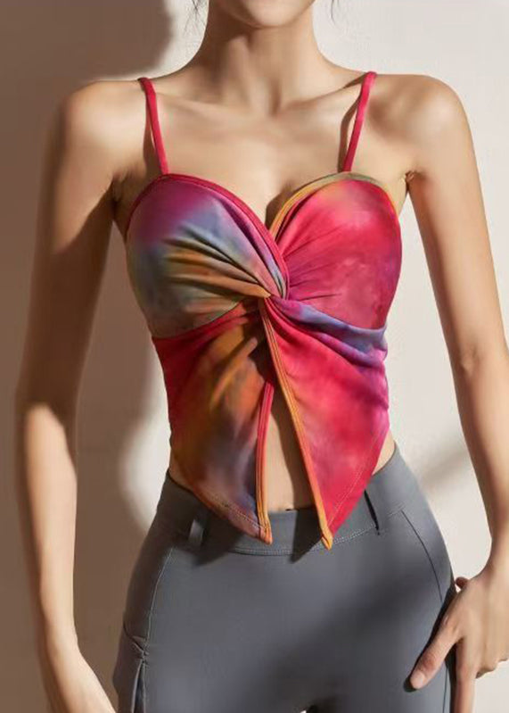 Club Red Side Open Bra Tank Top