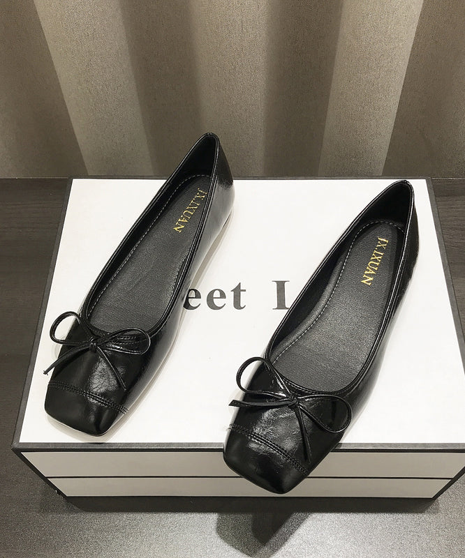 Coffee Faux Leather Women Splicing Bow Penny Loafers