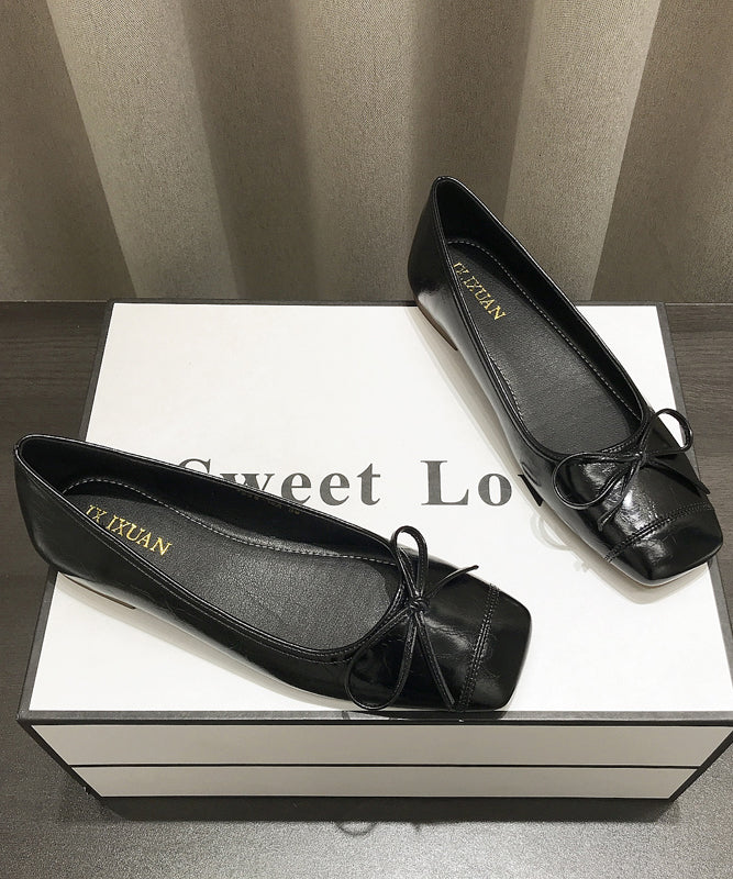 Coffee Faux Leather Women Splicing Bow Penny Loafers