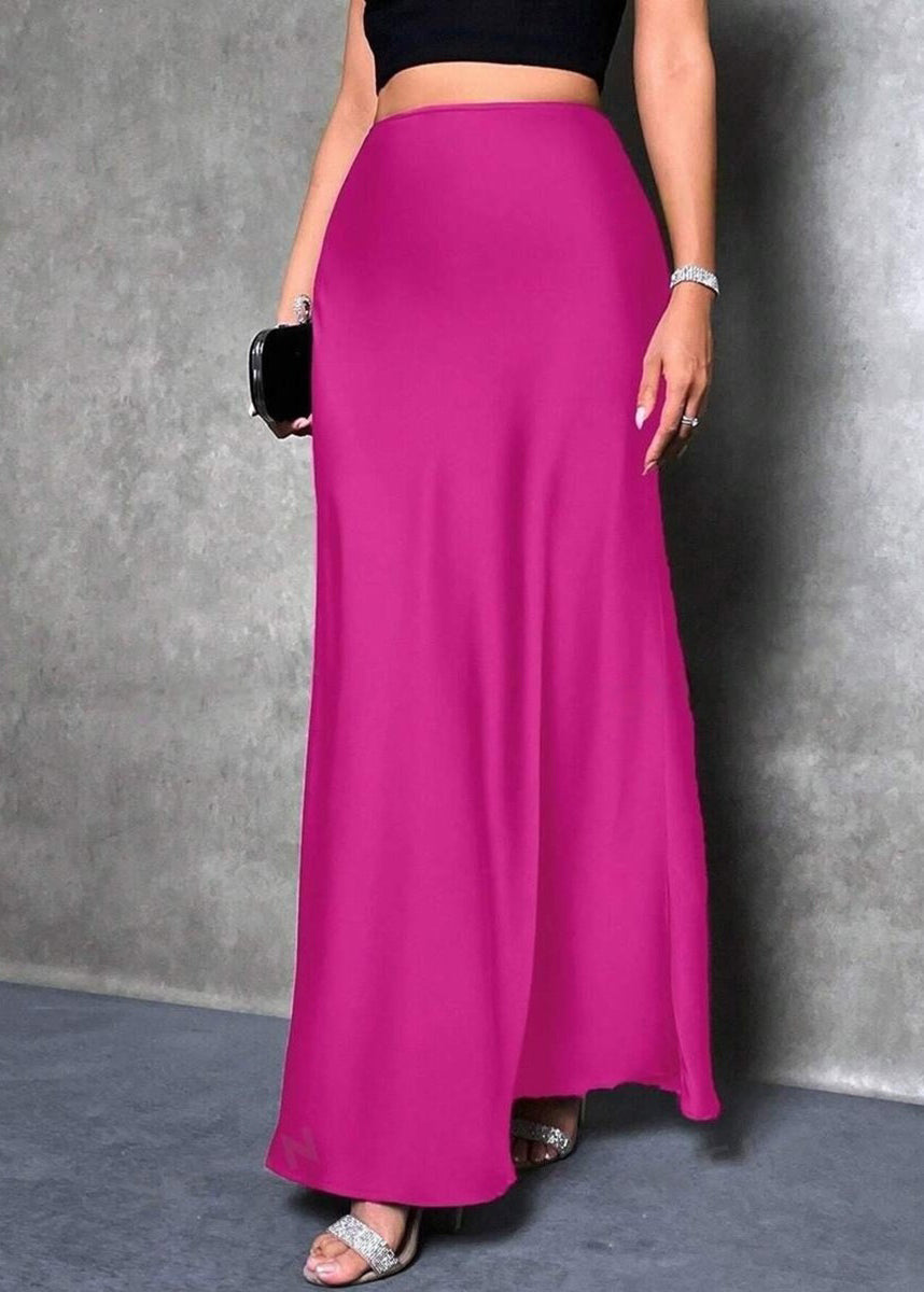 Comfortable Fabric Good Draping Silk Satin Skirt Fall
