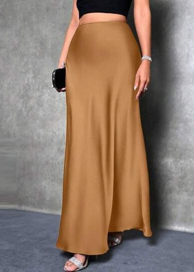 Comfortable Fabric Good Draping Silk Satin Skirt Fall