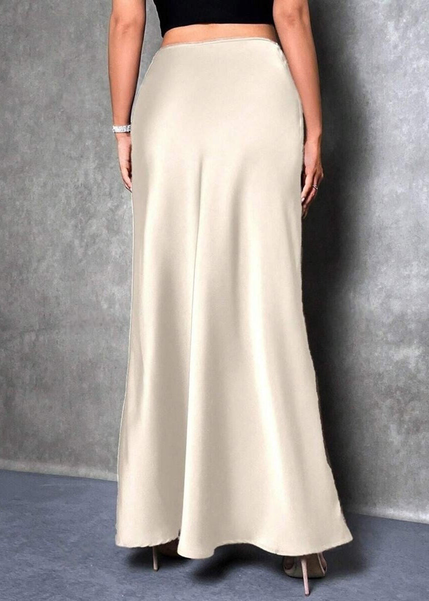Comfortable Fabric Good Draping Silk Satin Skirt Fall