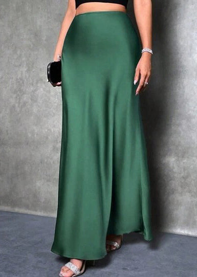 Comfortable Fabric Good Draping Silk Satin Skirt Fall