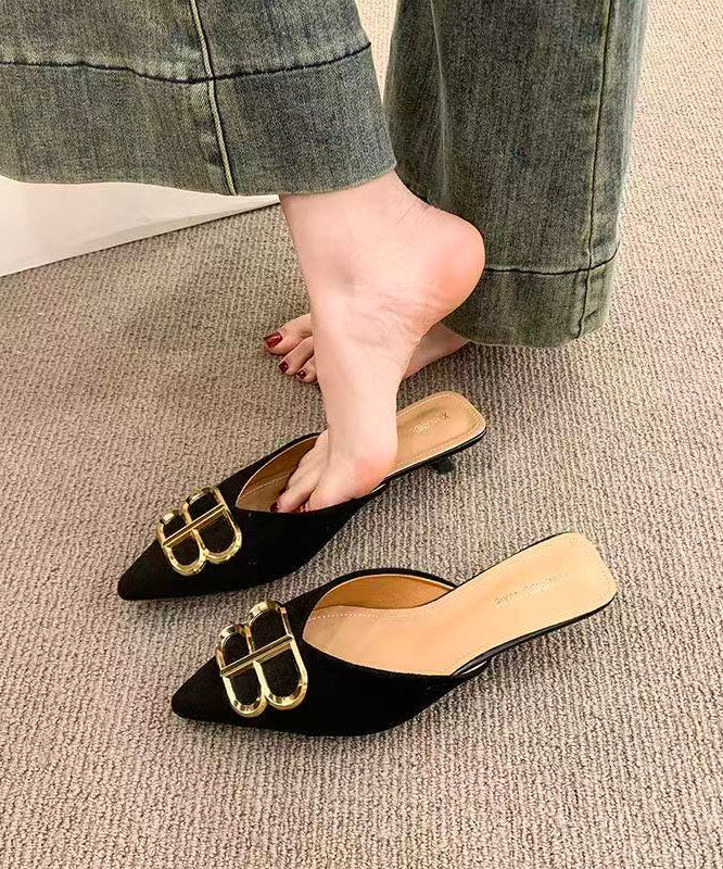 Comfortable Khaki Kitten Thong Sandals