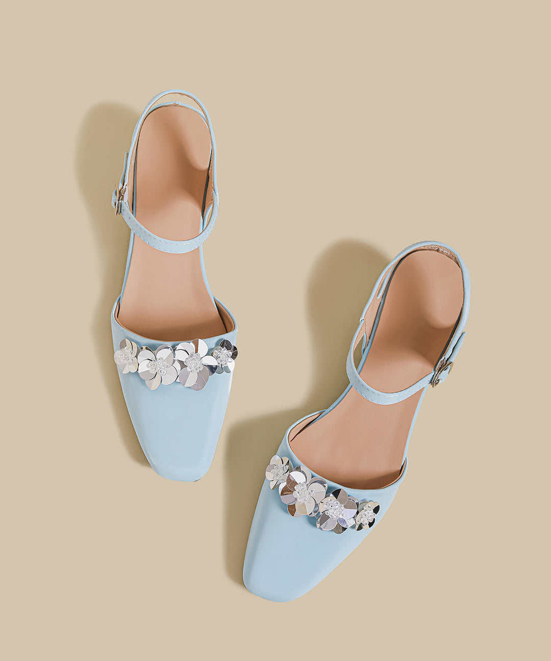 Comfortable Splicing Floral Wedge Sandals Blue Faux Leather