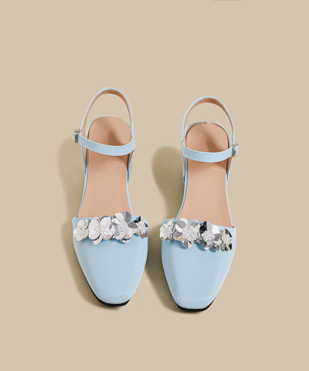 Comfortable Splicing Floral Wedge Sandals Blue Faux Leather