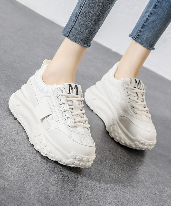 Comfortable Splicing Platform Green Faux Leather Sport Shoes