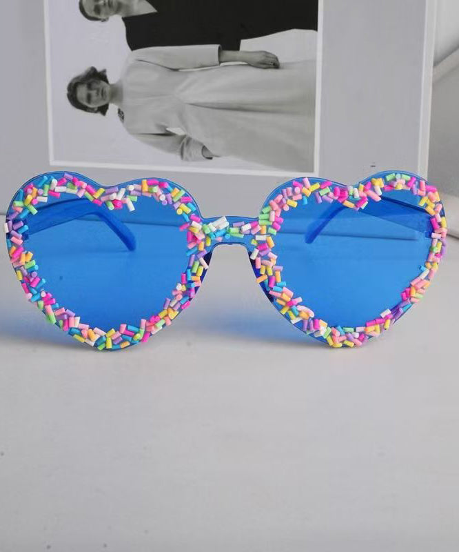 Cute Black Resin Candy Love Beach Sunglasses