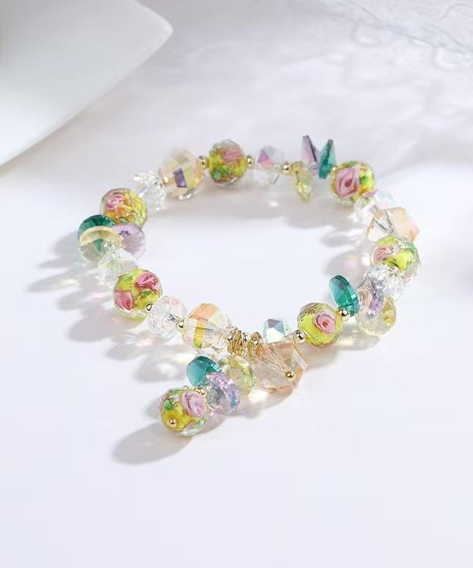 Cute Blue Alloy Crystal Heart-Shaped Charm Bracelet